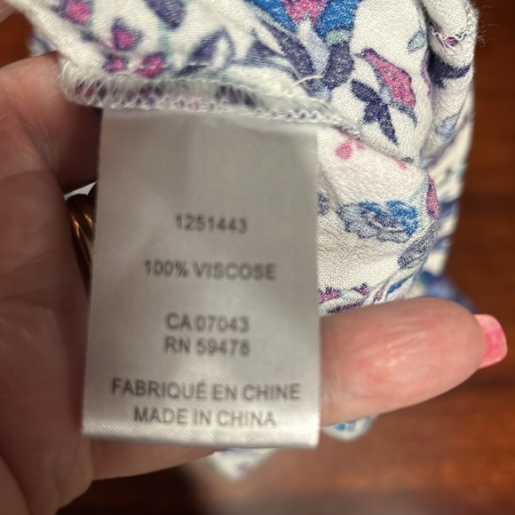 Joie Womens Stretch Waist Pants & Top SP Navy Maroon Floral 100% Viscose Lounge - Picture 13 of 16